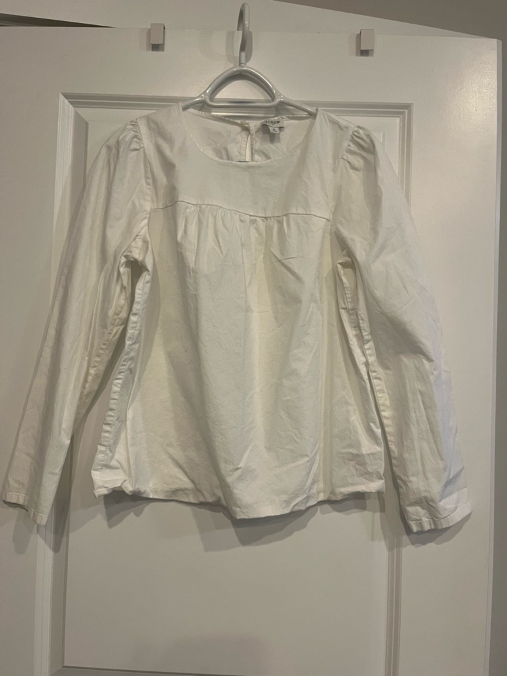 J. Crew factory white blouse small long sleeve shirt